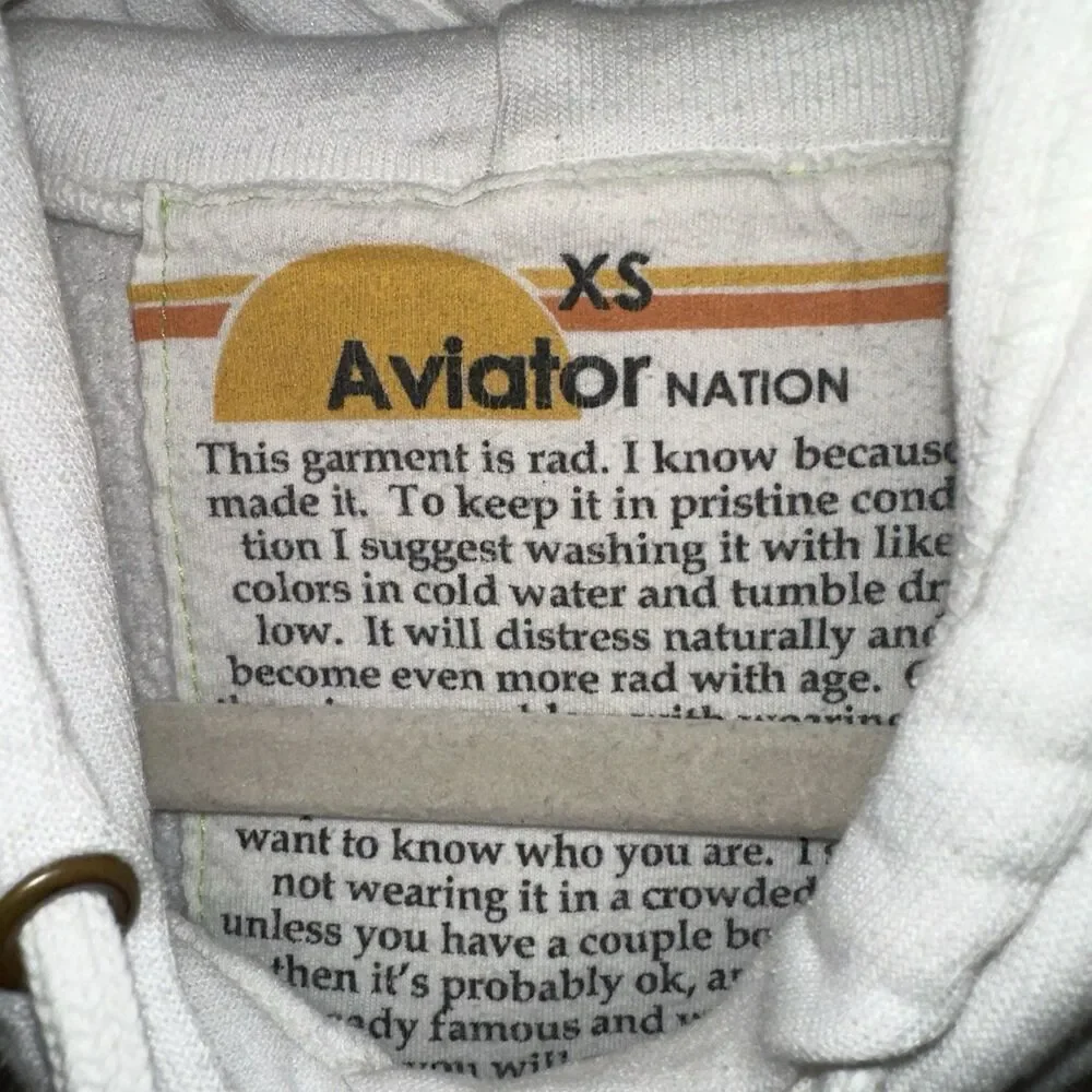 Aviator nation smiley Sunset Hoodie White Size XS
